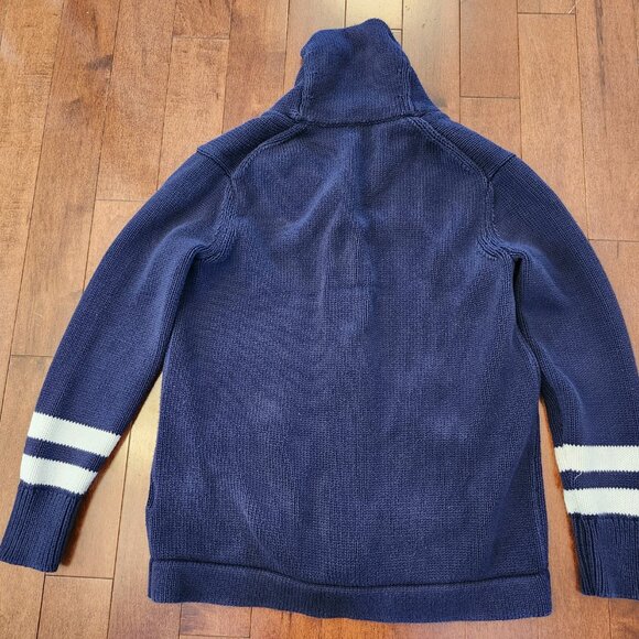 Polo Ralph Lauren women's navy blue cotton cardigan in size medium vintage - Picture 2 of 6